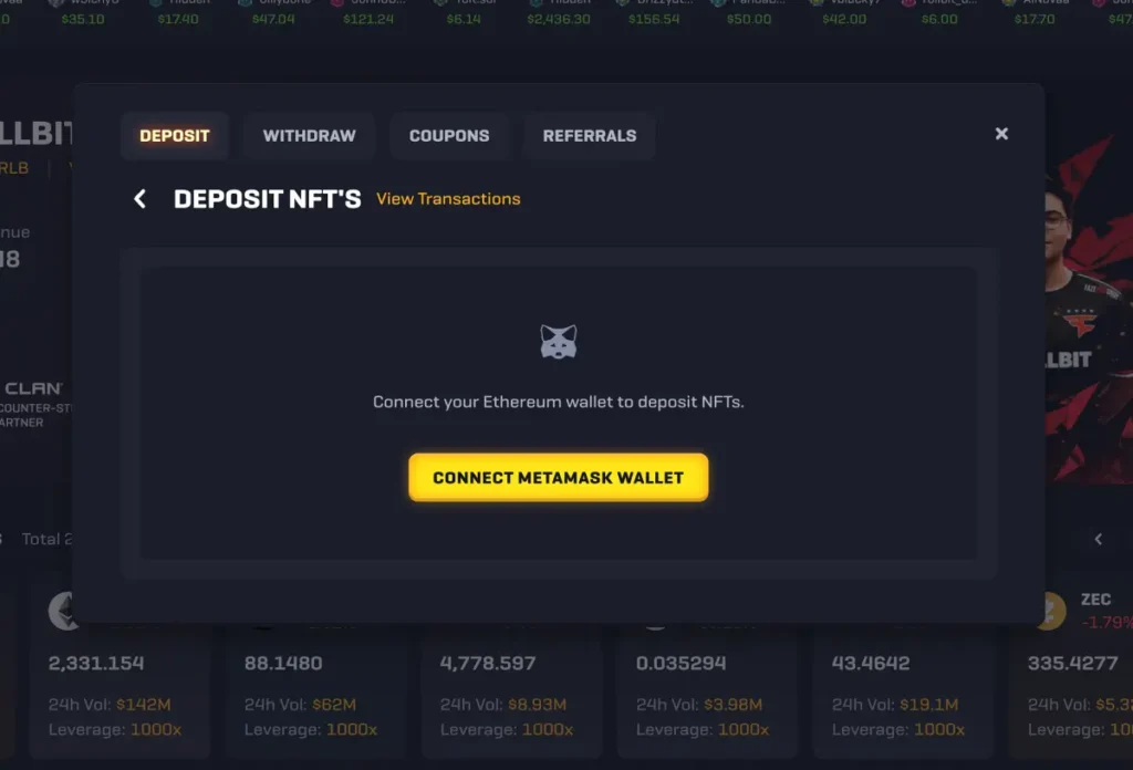 rollbit 롤빗 nft 입금 출금