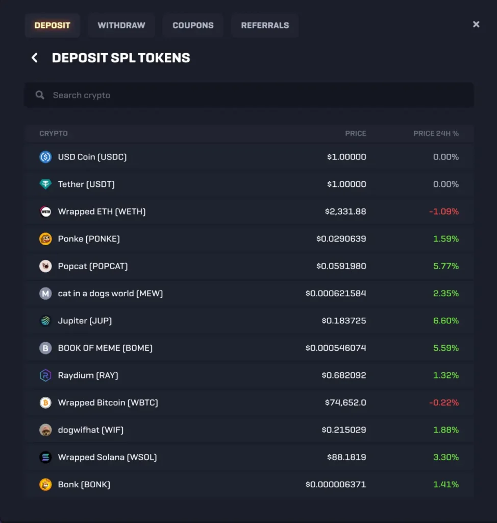 rollbit deposit SPL